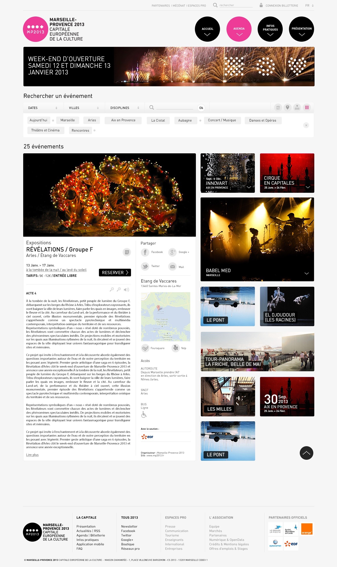 Conception & Webdesign Mp2013.fr - Agenda